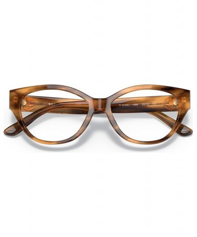 Women's Irregular Eyeglasses TY2123U Honey Wood $50.49 Womens