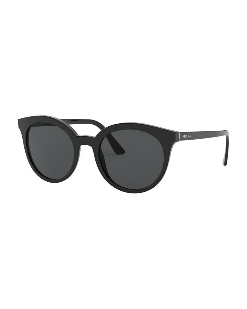 Women's Low Bridge Fit Sunglasses PR 02XSF 53 Black $30.77 Womens