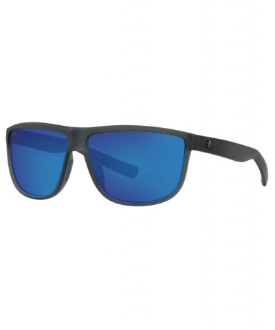 RINCONDO Polarized Sunglasses 6S9010 61 156 MATTE SMOKE CRYSTAL/BLUE MIRROR 580P $44.73 Unisex