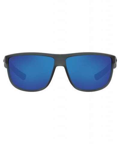 RINCONDO Polarized Sunglasses 6S9010 61 156 MATTE SMOKE CRYSTAL/BLUE MIRROR 580P $44.73 Unisex