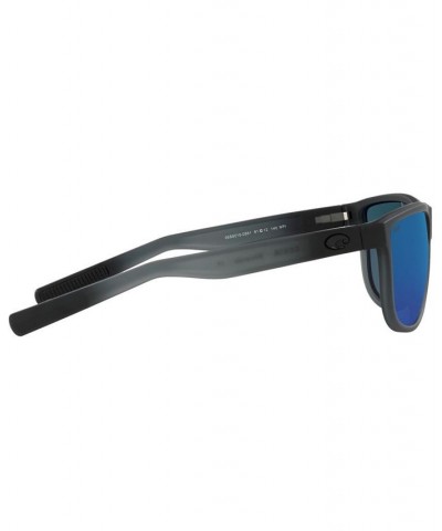 RINCONDO Polarized Sunglasses 6S9010 61 156 MATTE SMOKE CRYSTAL/BLUE MIRROR 580P $44.73 Unisex