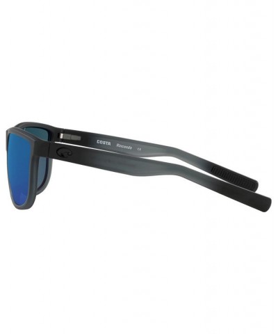 RINCONDO Polarized Sunglasses 6S9010 61 156 MATTE SMOKE CRYSTAL/BLUE MIRROR 580P $44.73 Unisex